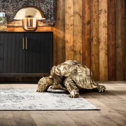Dekoracja stojąca Turtle XL 95x43 cm złota