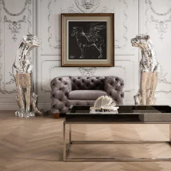 Dekoracja stojąca Welcome Panther 57x150 cm srebrna prawa