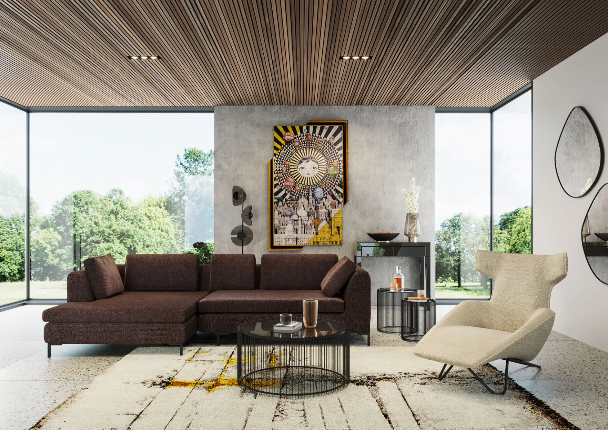 Dywan Abstract Line 300x200 cm szary