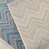 Dywan ogrodowy duży niebieski zygzak 230x330 cm
