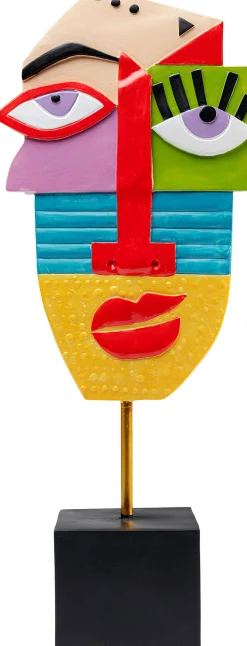Figurka dekoracyjna Abstract Face 21x52 cm kolorowa