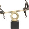 Figurka dekoracyjna Balance 45x41 cm czarno-złota