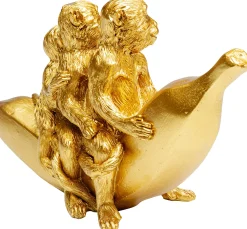 Figurka dekoracyjna Banana Ride 20x12 cm złota