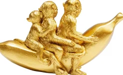 Figurka dekoracyjna Banana Ride 20x12 cm złota