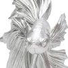 Figurka dekoracyjna Betta 34x37 cm srebrna