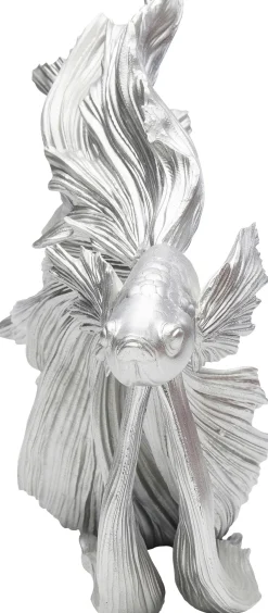 Figurka dekoracyjna Betta 34x37 cm srebrna