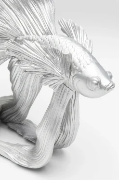 Figurka dekoracyjna Betta 34x37 cm srebrna