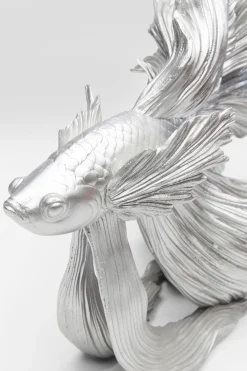 Figurka dekoracyjna Betta 34x37 cm srebrna