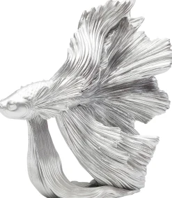 Figurka dekoracyjna Betta 34x37 cm srebrna