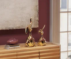 Figurka dekoracyjna Bunny 17x37 cm złota