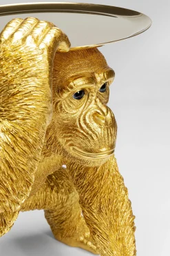 Figurka dekoracyjna Butler Playing Chimp 45x52 cm złota