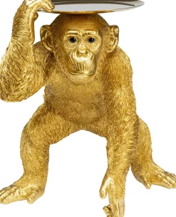 Figurka dekoracyjna Butler Playing Chimp 45x52 cm złota