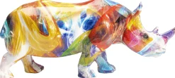 Figurka dekoracyjna Colored Rhino 17x8 cm