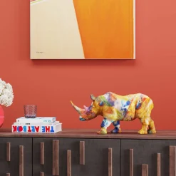Figurka dekoracyjna Colored Rhino 17x8 cm
