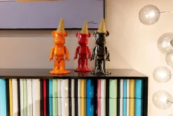 Figurka dekoracyjna czerwona miś i lód 16x40 cm