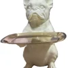 Figurka dekoracyjna Dining Dog kremowa 28cm