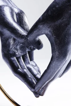 Figurka dekoracyjna Elements Heart Hand 32x34 cm fioletowo-złota