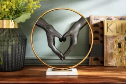 Figurka dekoracyjna Elements Heart Hand 32x34 cm fioletowo-złota