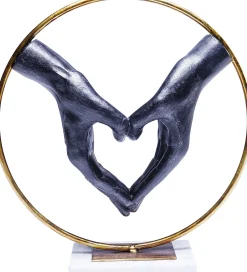 Figurka dekoracyjna Elements Heart Hand 32x34 cm fioletowo-złota