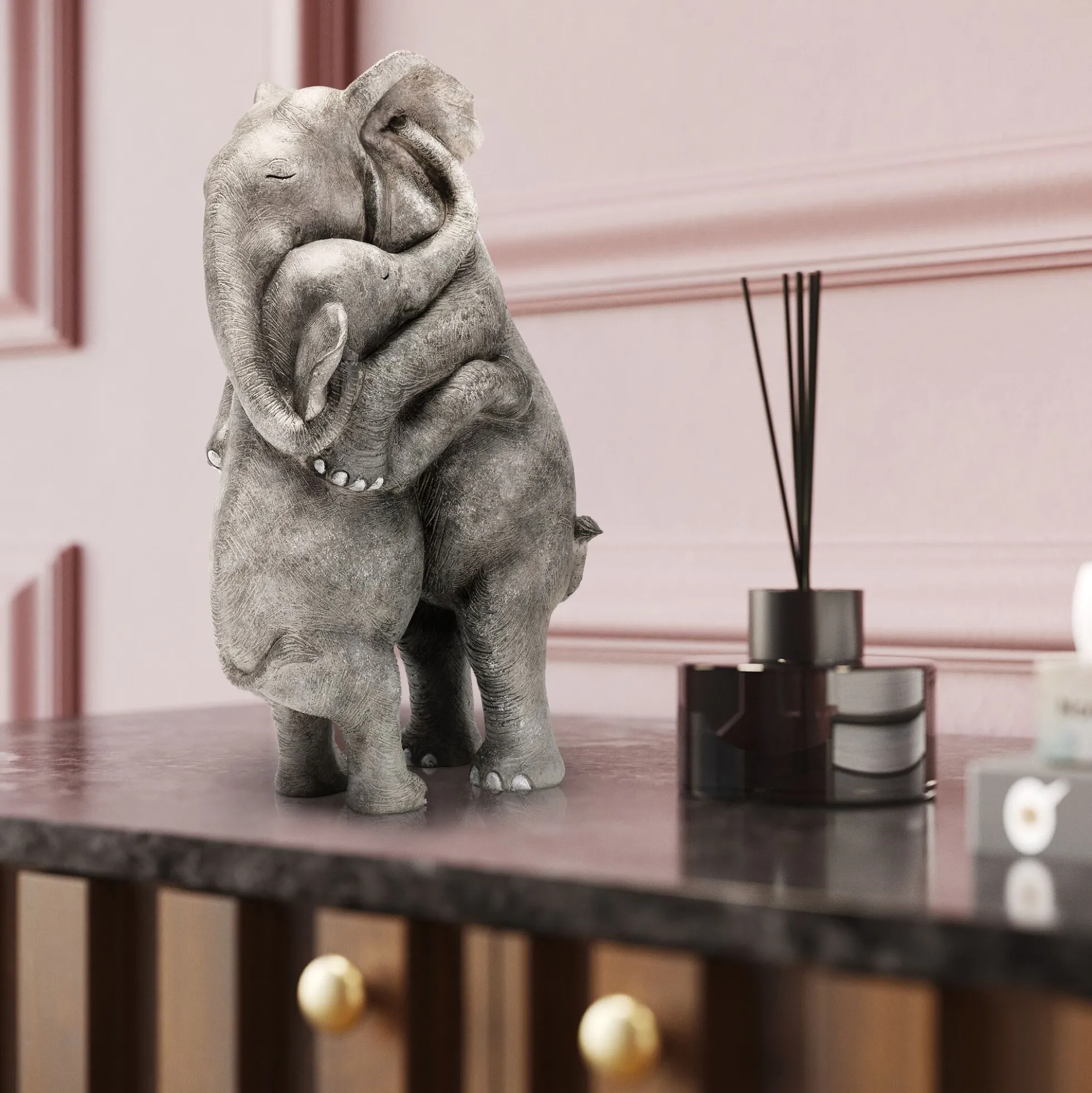 Figurka dekoracyjna Elephant Hug 22x36 cm
