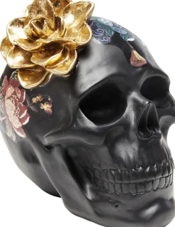 Figurka dekoracyjna Flower Skull 24x22 cm