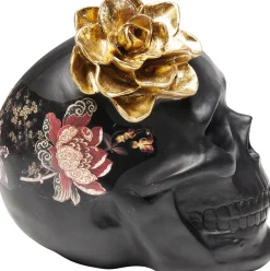 Figurka dekoracyjna Flower Skull 24x22 cm