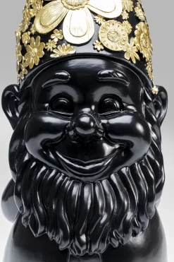 Figurka dekoracyjna Gnome Standing 20x61 cm czarno-złota