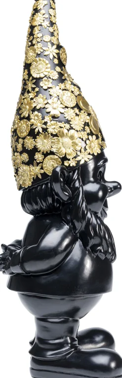 Figurka dekoracyjna Gnome Standing 20x61 cm czarno-złota