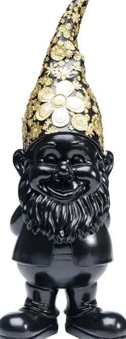 Figurka dekoracyjna Gnome Standing 20x61 cm czarno-złota