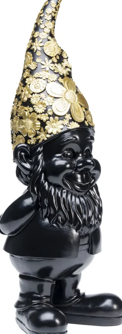 Figurka dekoracyjna Gnome Standing 20x61 cm czarno-złota