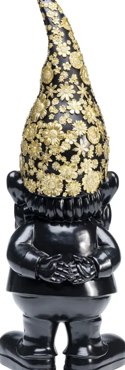 Figurka dekoracyjna Gnome Standing 20x61 cm czarno-złota