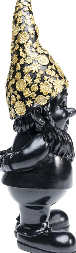 Figurka dekoracyjna Gnome Standing 10x30 cm czarno-złota
