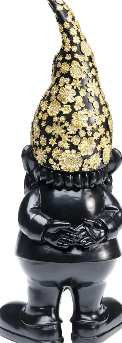 Figurka dekoracyjna Gnome Standing 10x30 cm czarno-złota