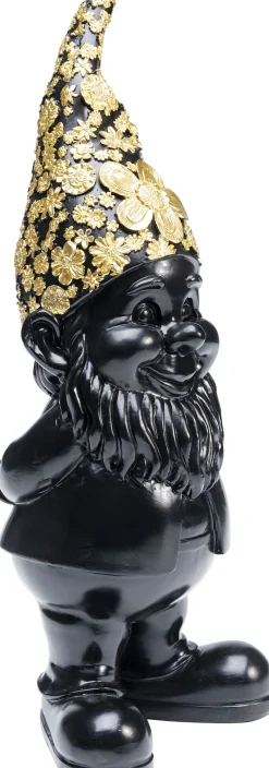 Figurka dekoracyjna Gnome Standing 10x30 cm czarno-złota