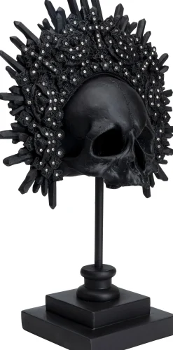 Figurka dekoracyjna King Skull 32x49 cm czarna
