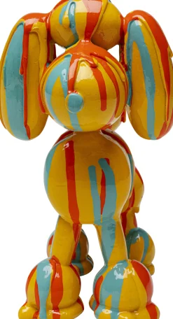 Figurka dekoracyjna kolorowa pies pudel 16x17 cm