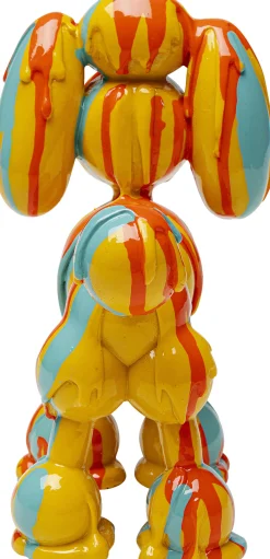 Figurka dekoracyjna kolorowa pies pudel 16x17 cm