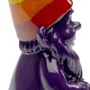 Figurka dekoracyjna krasnal fioletowy czapka kolorowa 11 cm