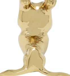 Figurka dekoracyjna króliczek joga 10x10 cm złota