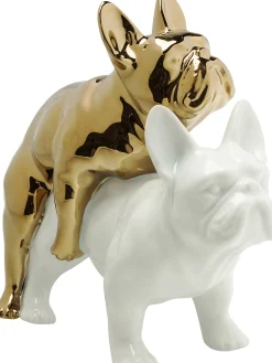 Figurka dekoracyjna Love Dogs 20x17 cm biało-złota