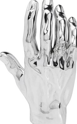 Figurka dekoracyjna Mano Diamond Ring 23x35 cm srebrna