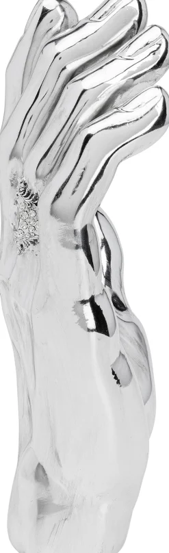 Figurka dekoracyjna Mano Diamond Ring 23x35 cm srebrna