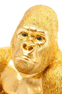 Figurka dekoracyjna Monkey Gorilla Side 30x39 cm złota