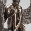 Figurka dekoracyjna Nude Sad Angel 48x63 cm brązowa