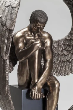 Figurka dekoracyjna Nude Sad Angel 48x63 cm brązowa