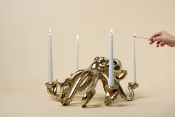 Figurka dekoracyjna Octopus złota 49cm