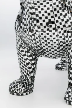 Figurka dekoracyjna pies buldog mozaika lustrzana 45x36 cm