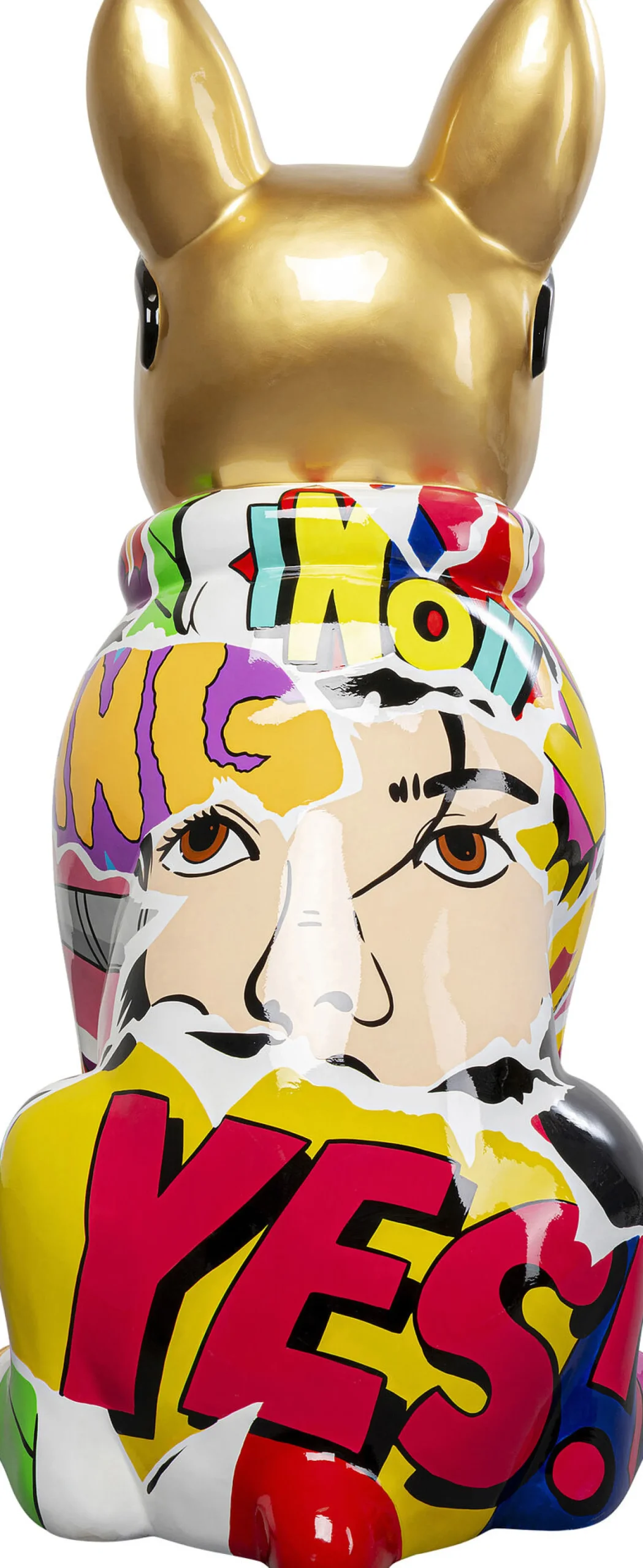 Figurka dekoracyjna pies kolorowy graffiti 49 cm