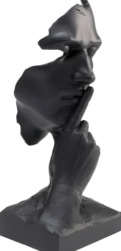 Figurka dekoracyjna Quiet Face 13x31 cm czarna