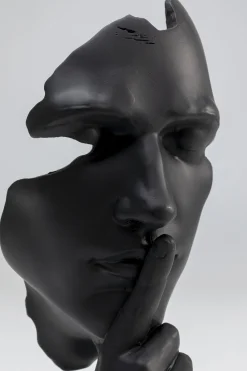 Figurka dekoracyjna Quiet Face 13x31 cm czarna